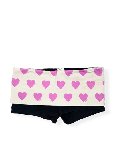 PINK Heart Fold Over Waistband Shorts ♡ S