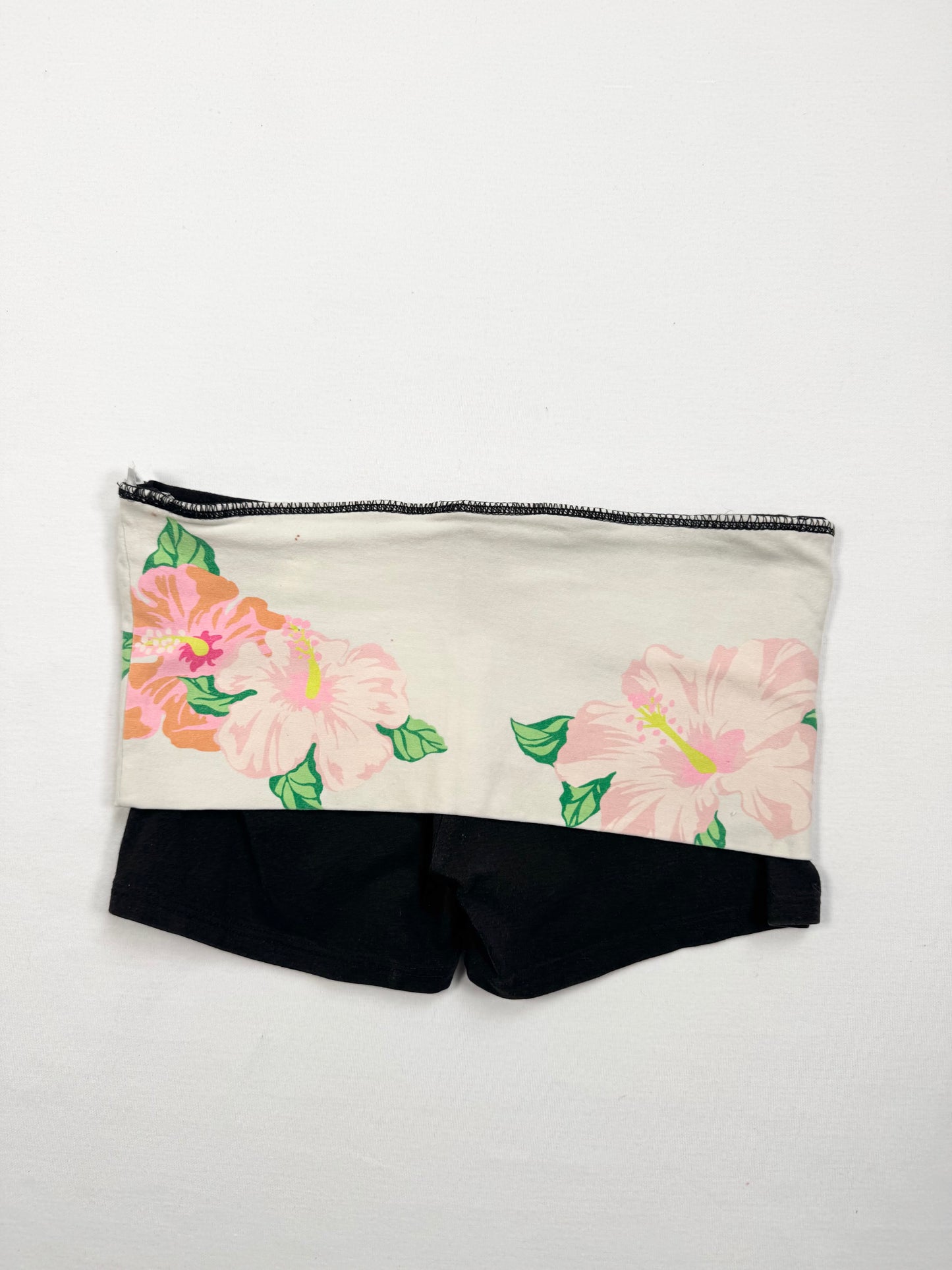 PINK Hibiscus Fold Over Shorts ♡ XS