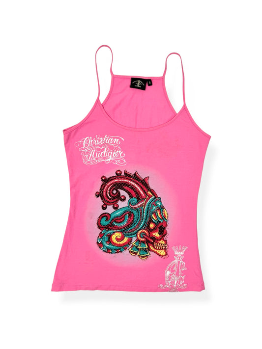 Christian Audigier Pink Cami