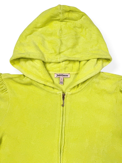 Green & Pink Towelling Juicy Couture Zip Up ♡ S
