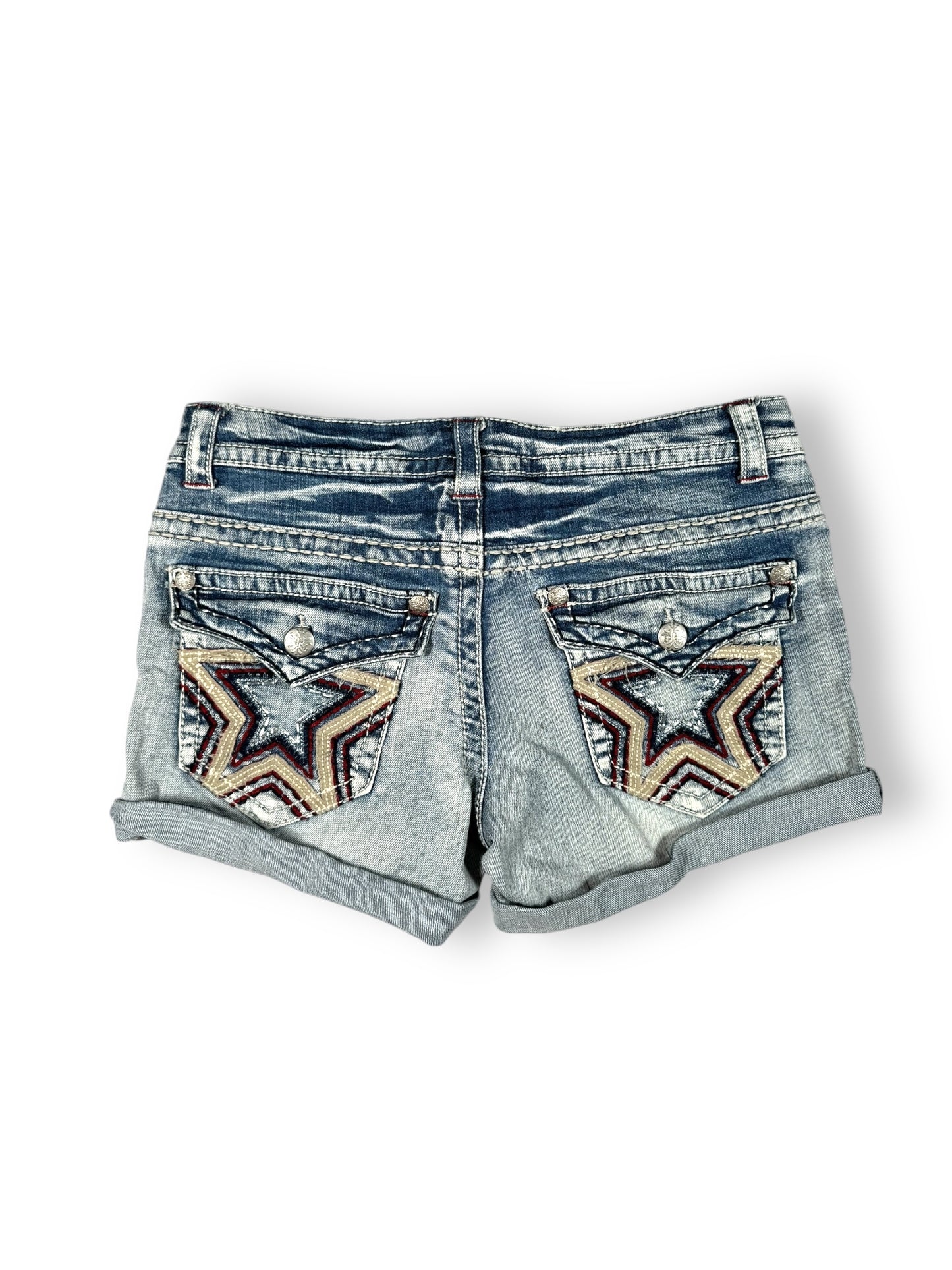 Star Denim Mini Shorts