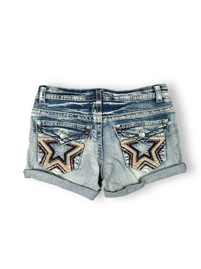 Star Denim Mini Shorts