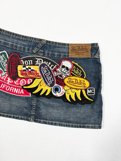 Von Dutch Patch Mini Skirt ♡ Size S