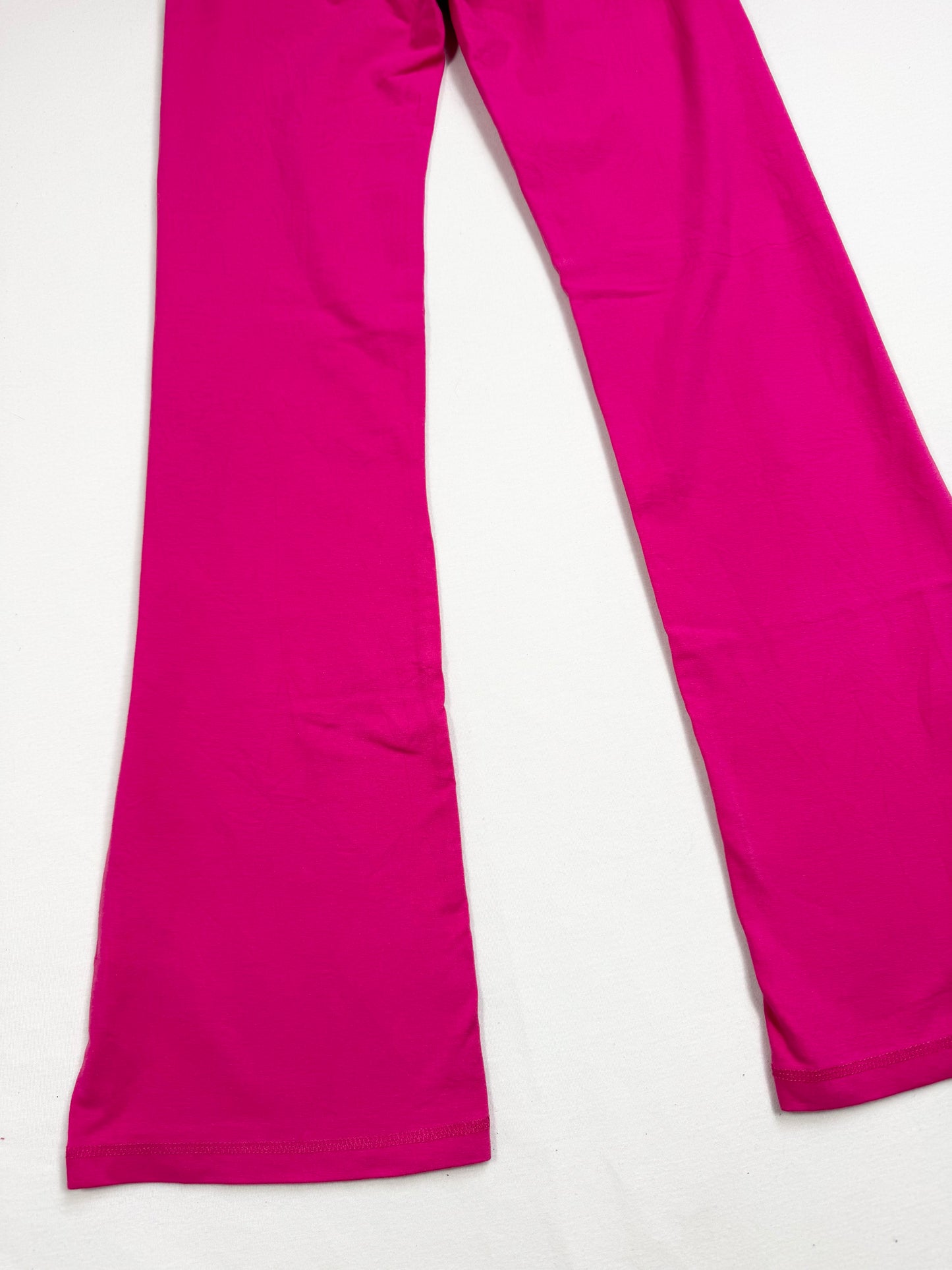 PINK Hot Pink & Blue Fold Over Waistband Leggings ♡ S/M