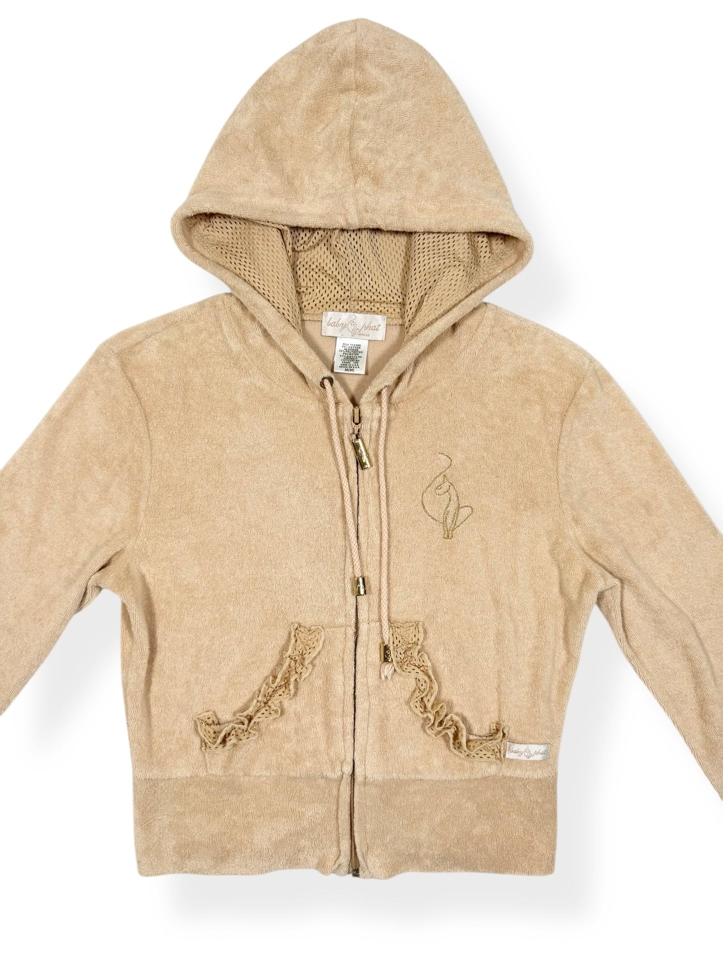 Baby Phat Towelling Zip Up Hoodie ♡ Size S