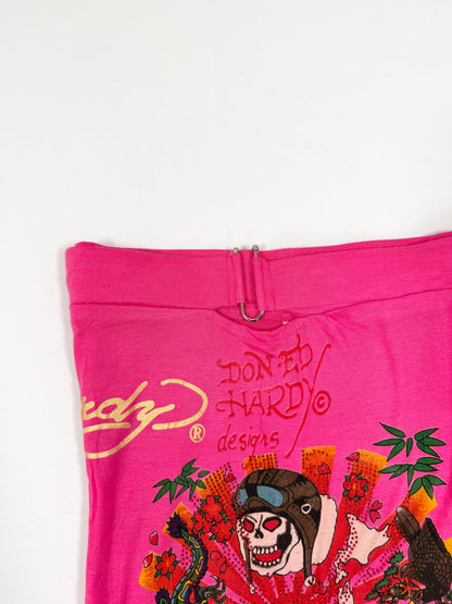 Ed Hardy Pink Skirt & Tube Top Set ♡ S/M