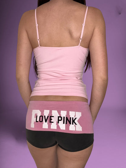 PINK Fold Over Mini Shorts ♡ S