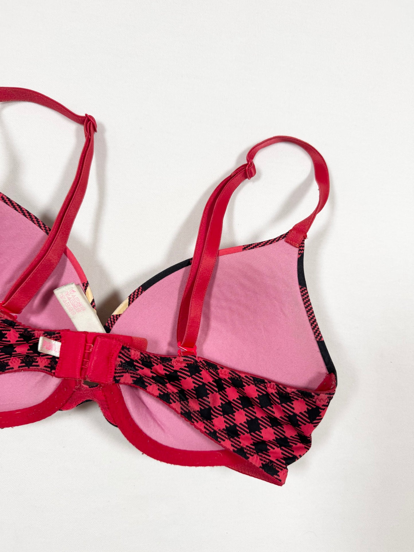 PINK Plaid Bra ♡ Size 34C