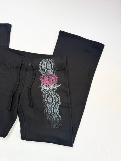 Juicy Couture Black Lace Print Tracksuit ♡ XS