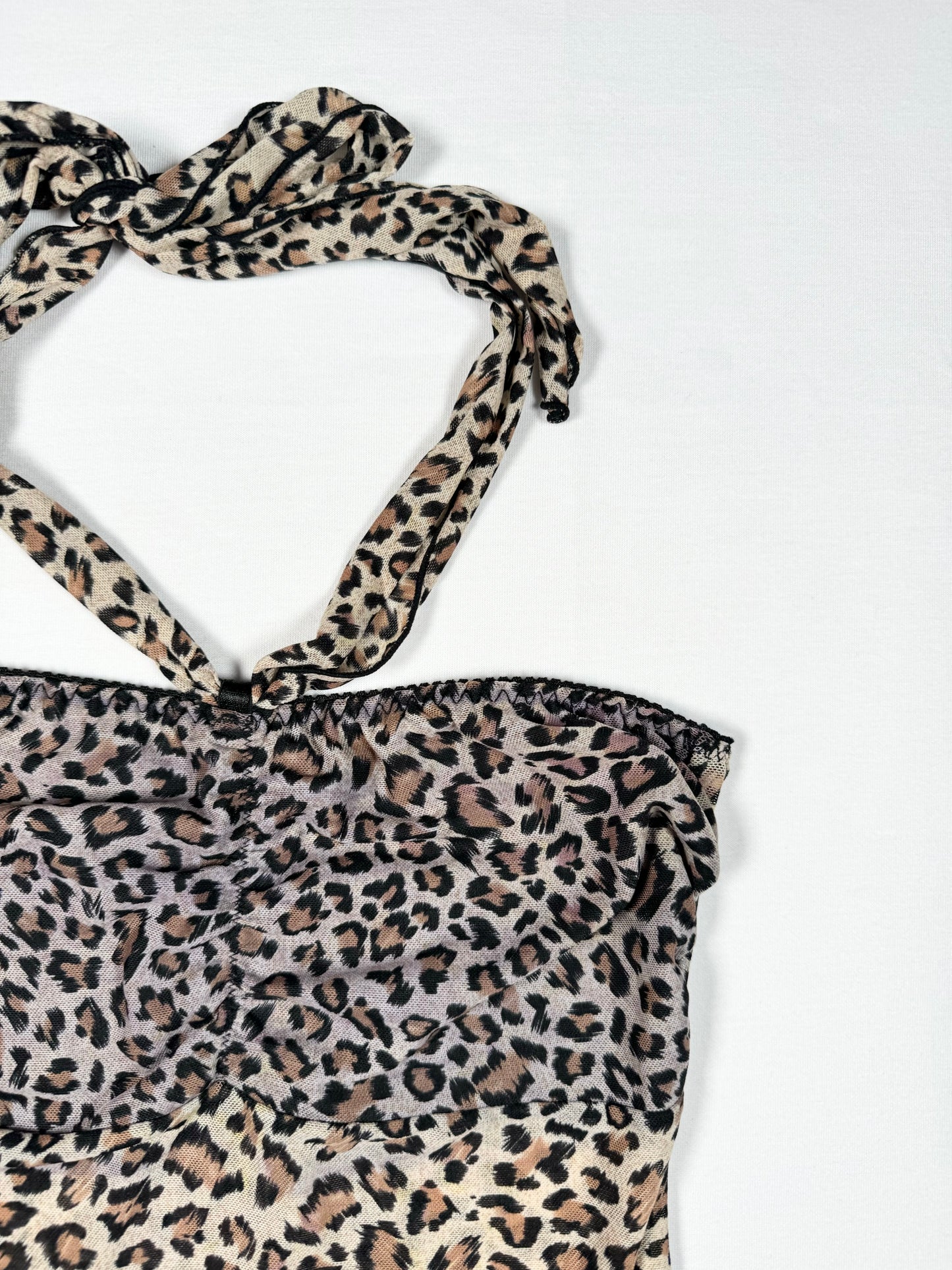 Leopard Micromesh Halter