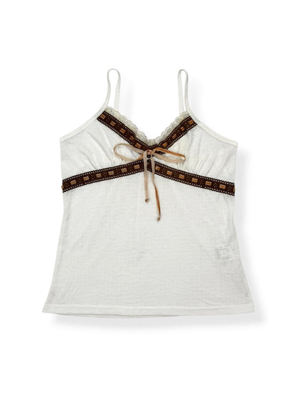 Pointelle Suede Tie Cami ♡ S