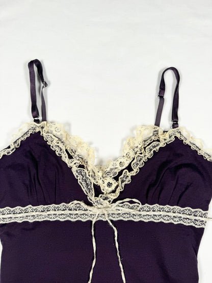 Purple Lace Bust Cami