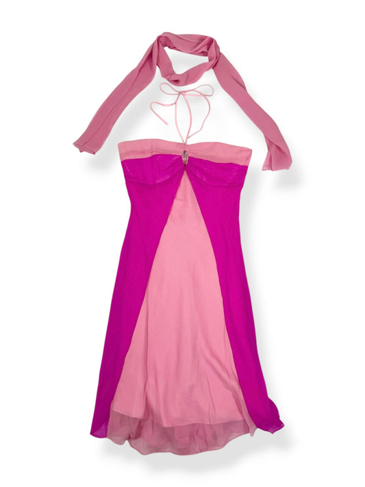 Pink Silk Midi Dress ♡ S/M