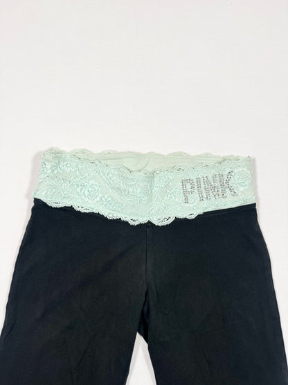 PINK Seafoam Lace Flared Leggings ♡ XS