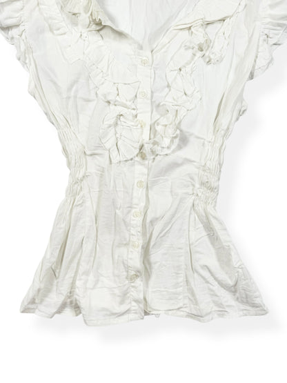 Vixen Ruffle Button Up