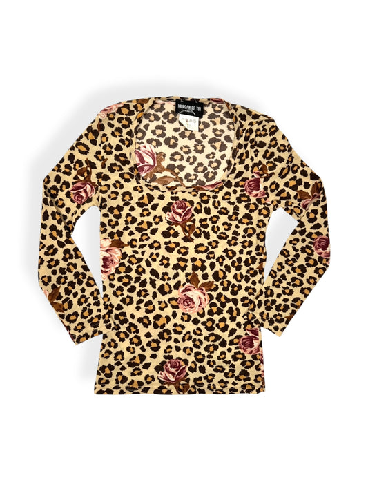 Morgan De Toi Leopard Rose Top