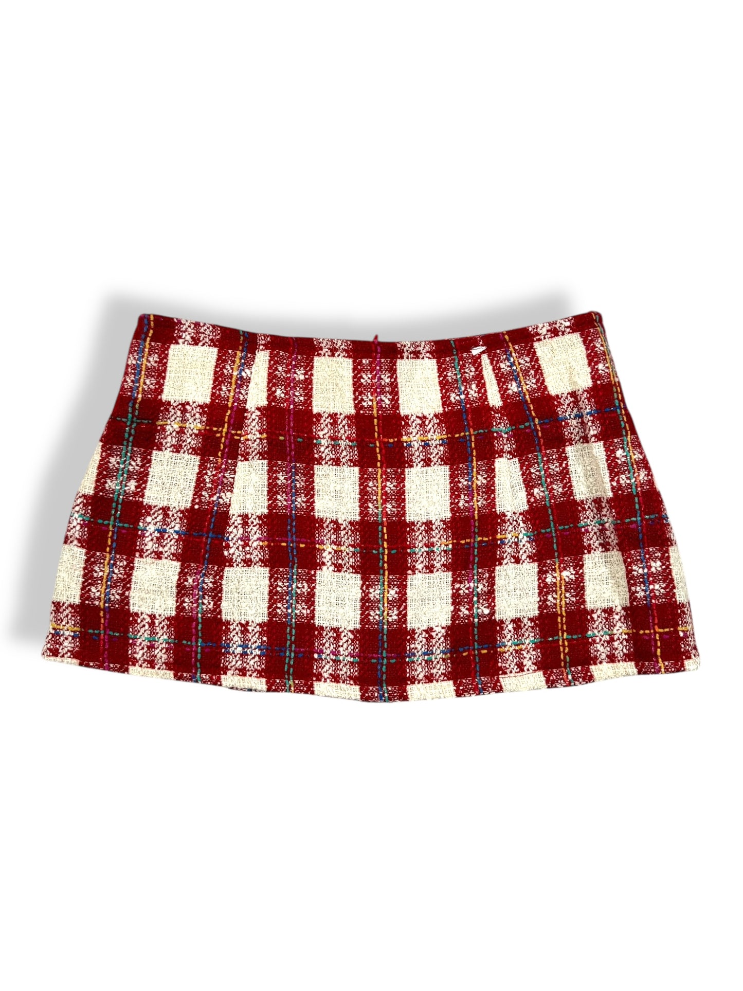 Red Plaid Mini Skirt