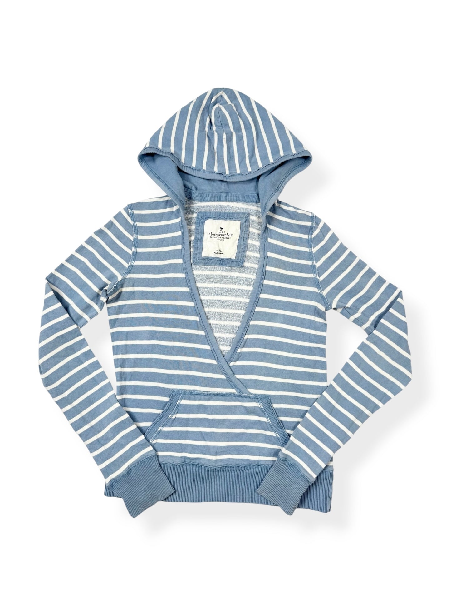 Abercrombie Blue Striped Hoodie ♡ M