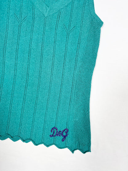 D&G Turquoise Tank & Cardigan ♡ Size S