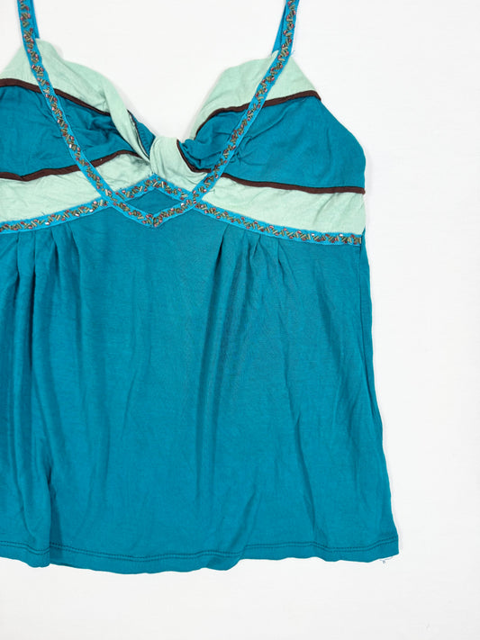 Blue Beaded Cami ♡ XS