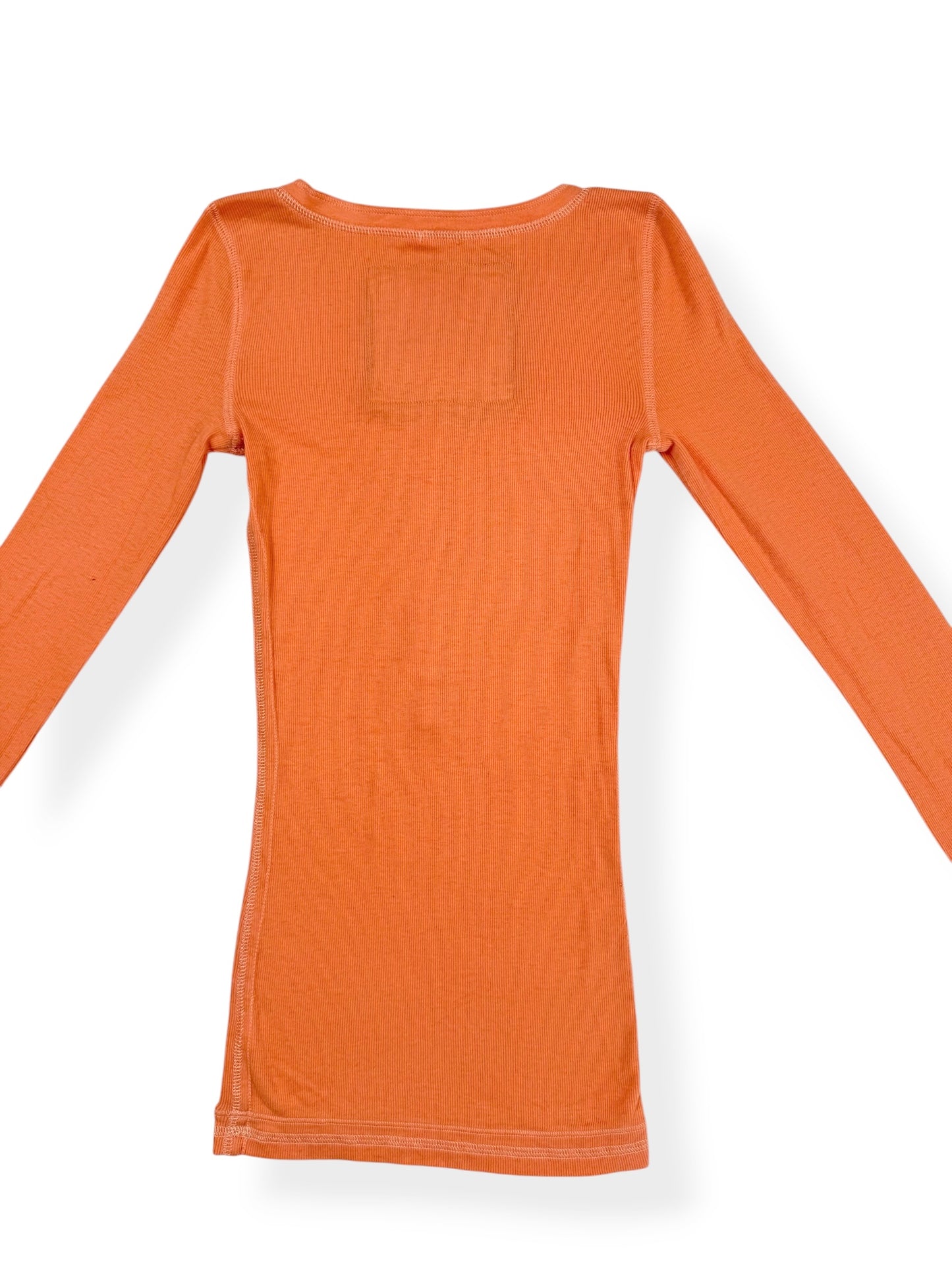 Abercrombie & Fitch Orange Henley Long Sleeved Top ♡ XS
