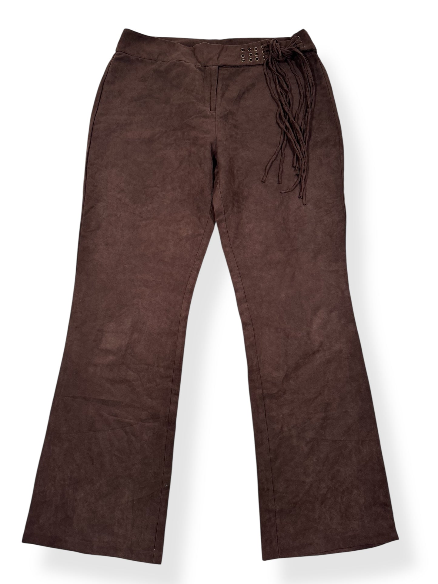 Brown Suede Tie Flares ♡ Size XL