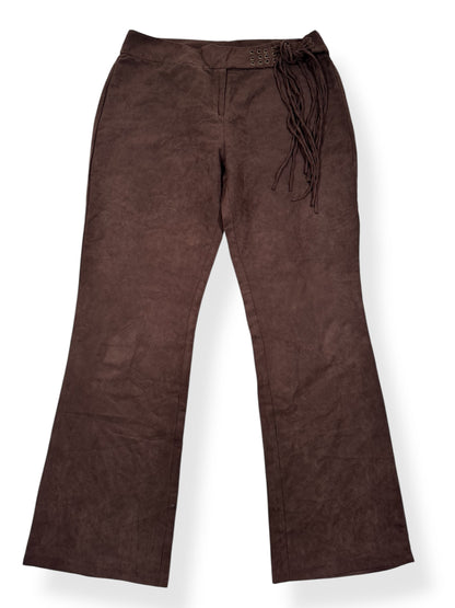 Brown Suede Tie Flares ♡ Size XL