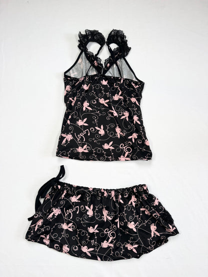 Playboy Cami & Skirt Set ♡ S