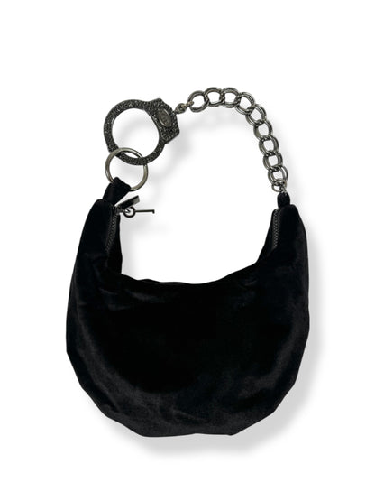 Cuffz By Linz Black Velvet Diamante Cuff Bag ♡
