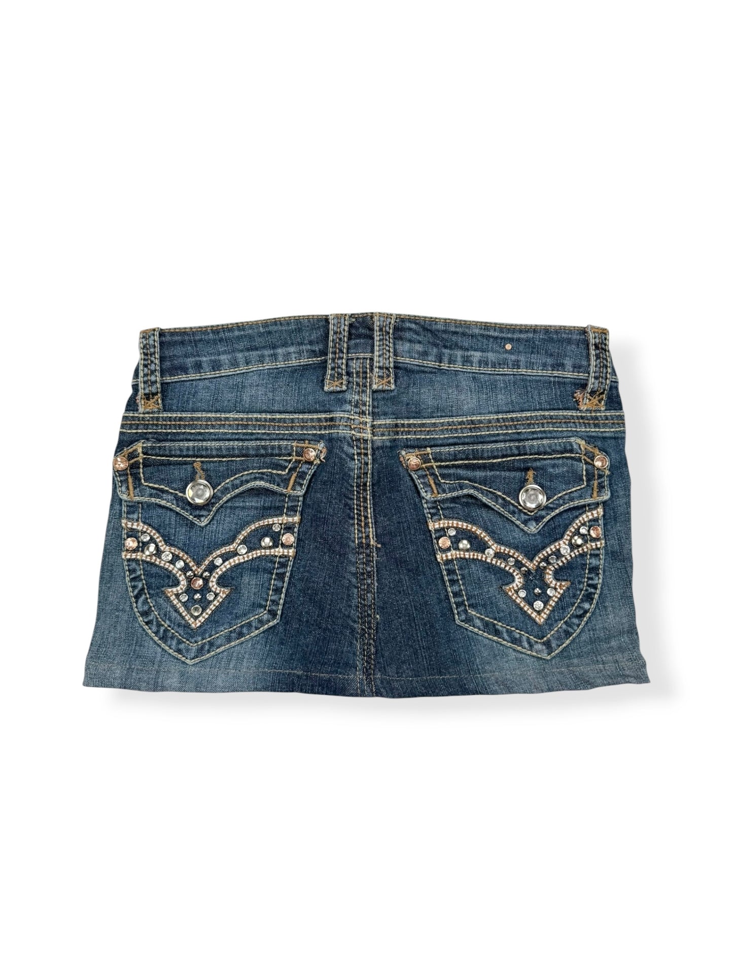 Western Diamanté Mini Skirt ♡ S