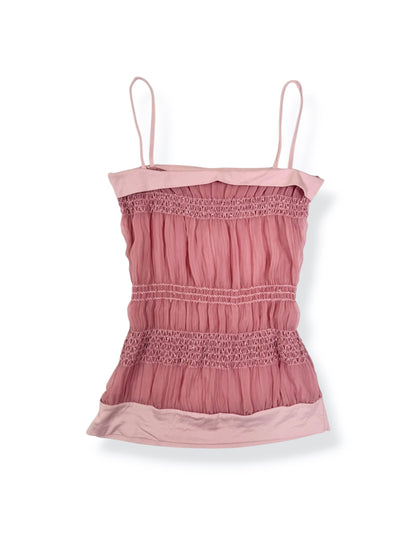 Ruched Sequin Micromesh Cami ♡ S