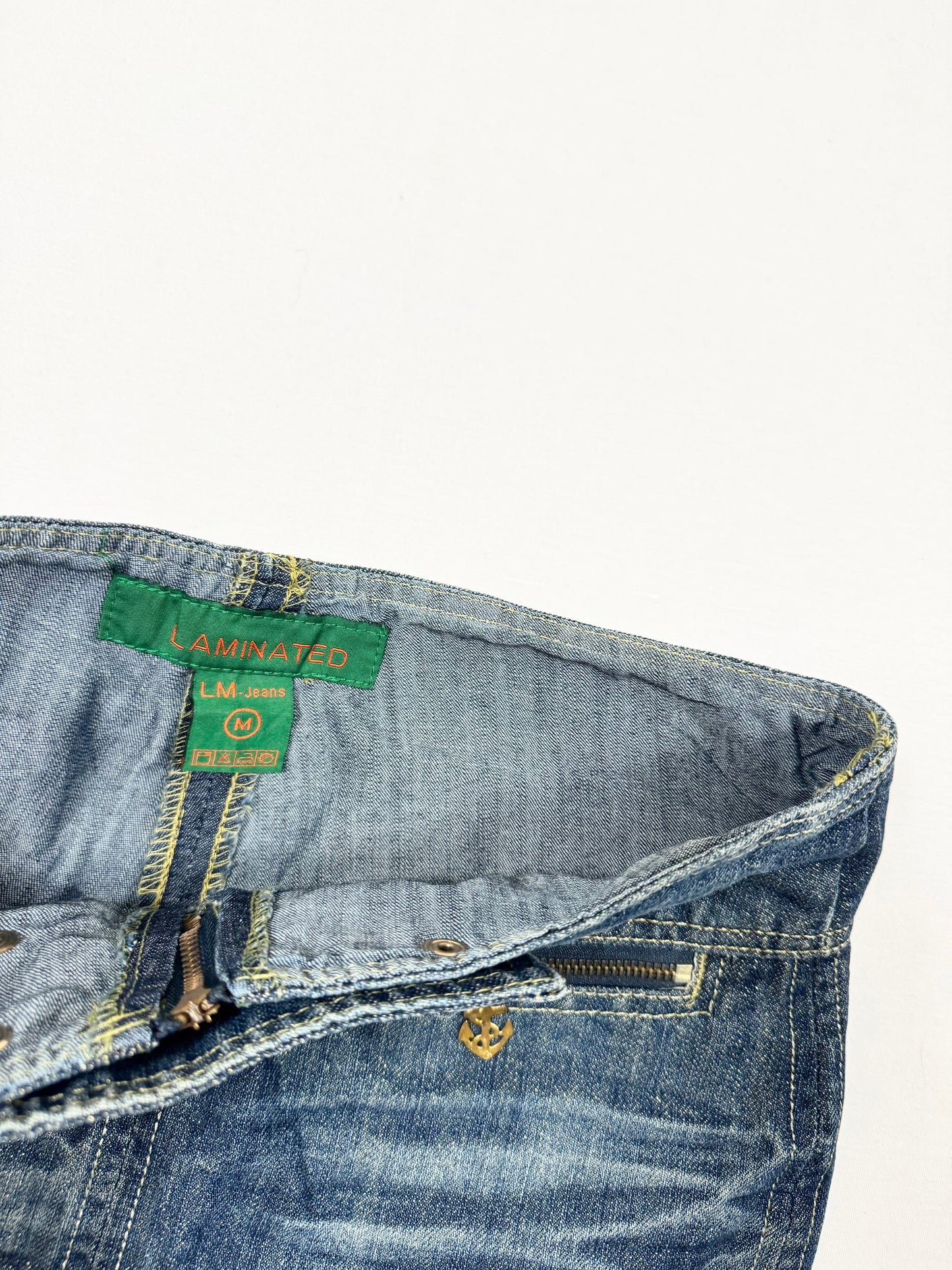 Glittery Denim Mini Skirt