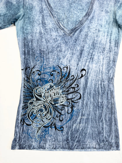 Navy Sinful Tee ♡ M