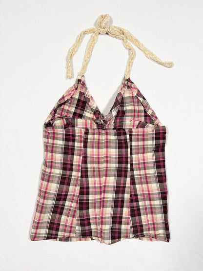 Plaid Halter Top ♡ Size XS