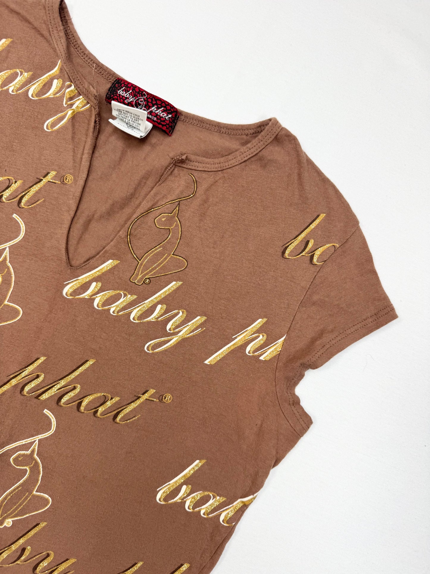 Baby Phat Brown Logo Tee ♡ L