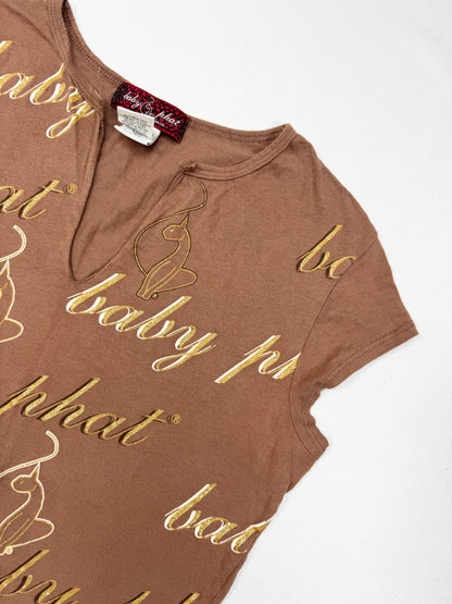 Baby Phat Brown Logo Tee ♡ L