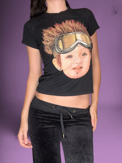 Heavy Metal Pierced Baby Tee