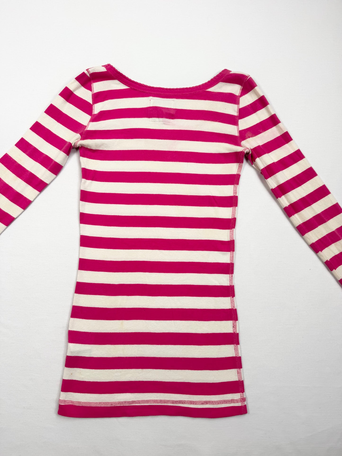 Abercrombie Pink Striped Longsleeved Top ♡ S