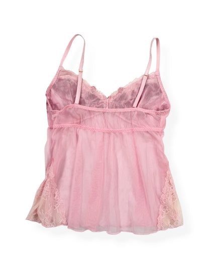 Pink Embroidered Cami ♡ S