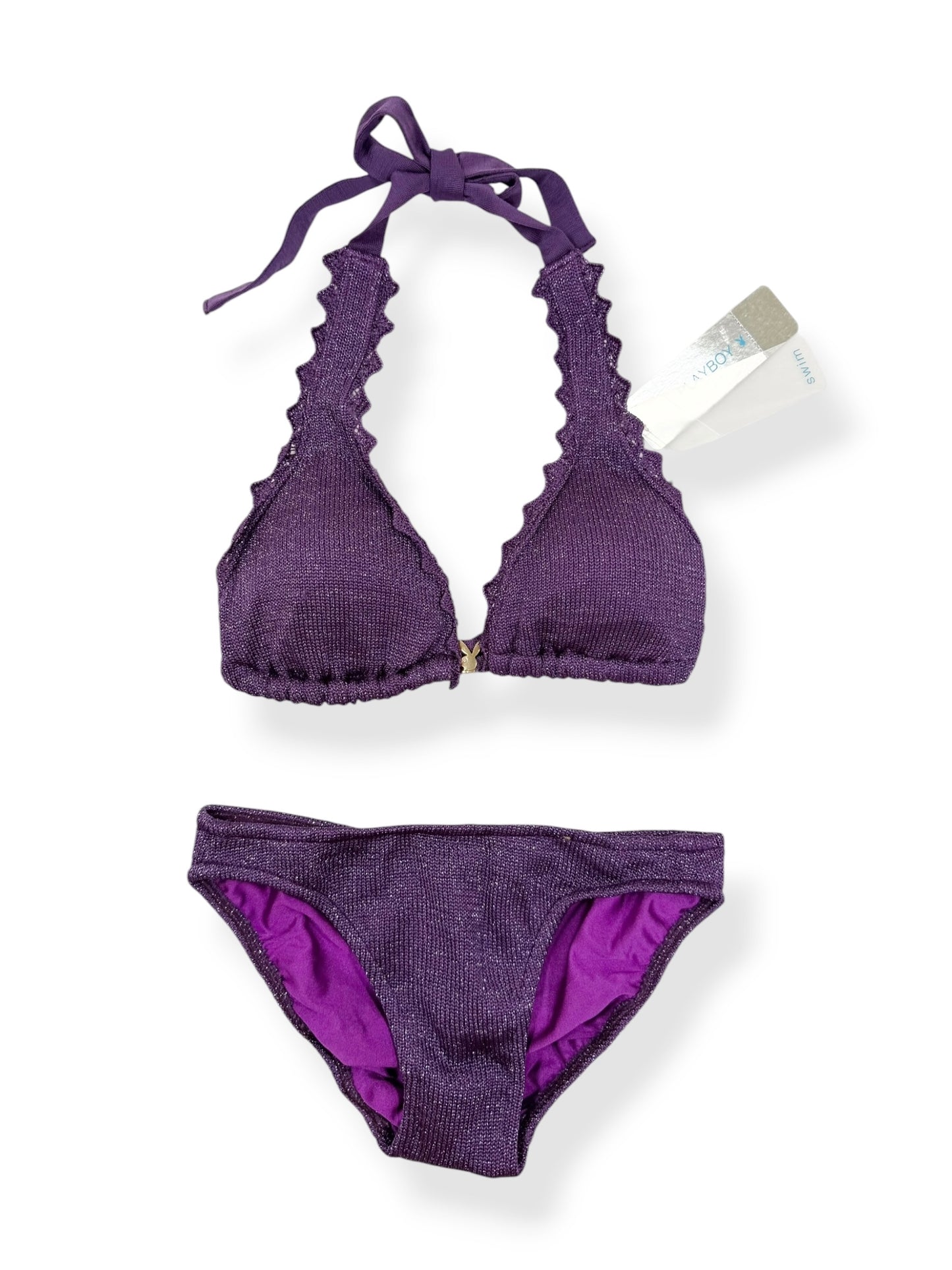 Playboy Purple Glittery Bikini ♡ XS