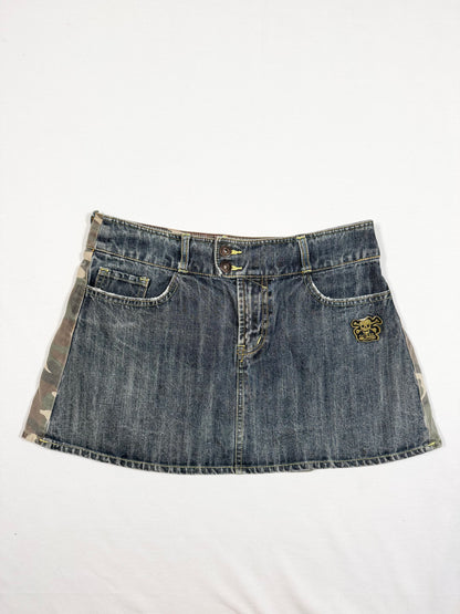 Von Dutch Camo Pleated Mini Skirt ♡ Size S