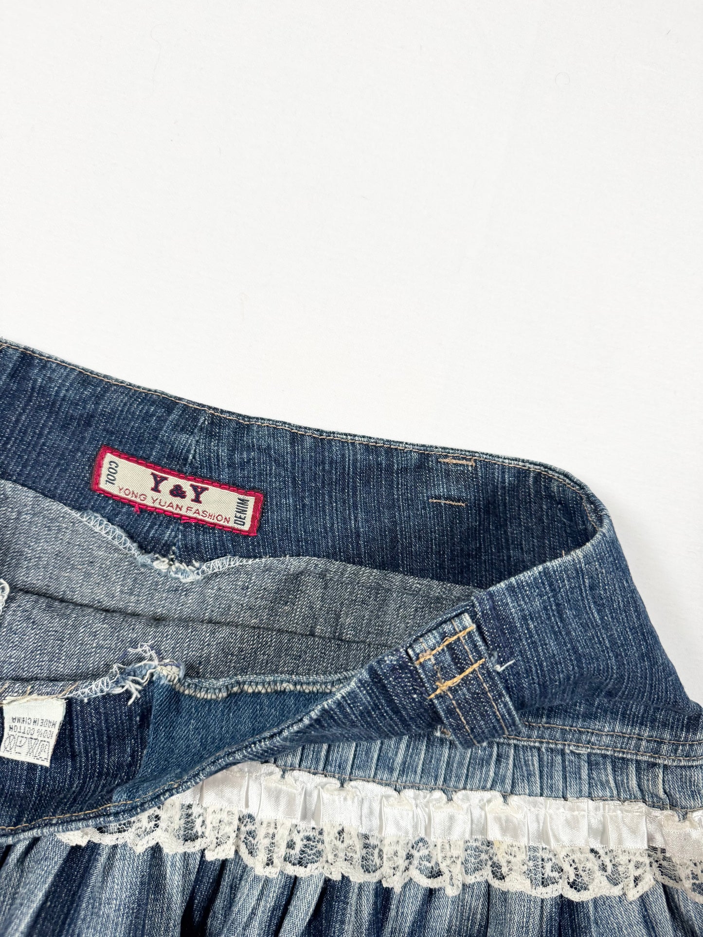 Lace Ruffle Mini Skirt ♡ Size S