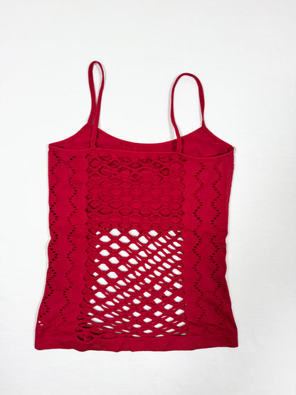 Red Fishnet Cami
