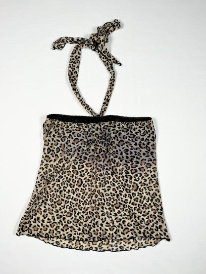 Leopard Micromesh Halter