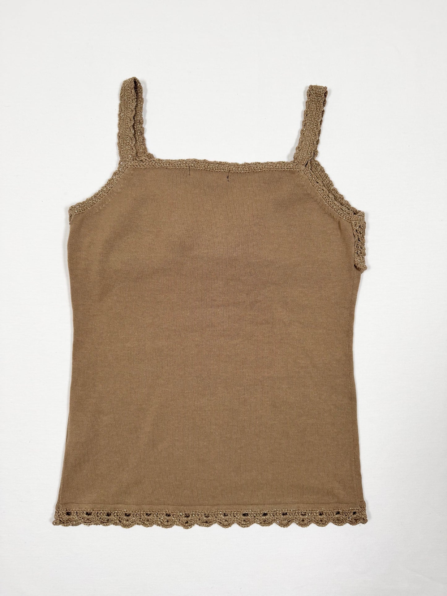 Glittery Brown Knit Cami