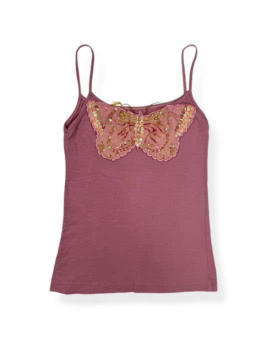 Dusty Pink Butterfly Cami ♡ XS