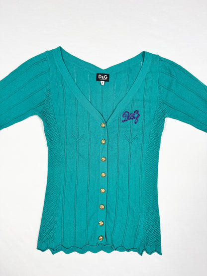 D&G Turquoise Tank & Cardigan ♡ Size S