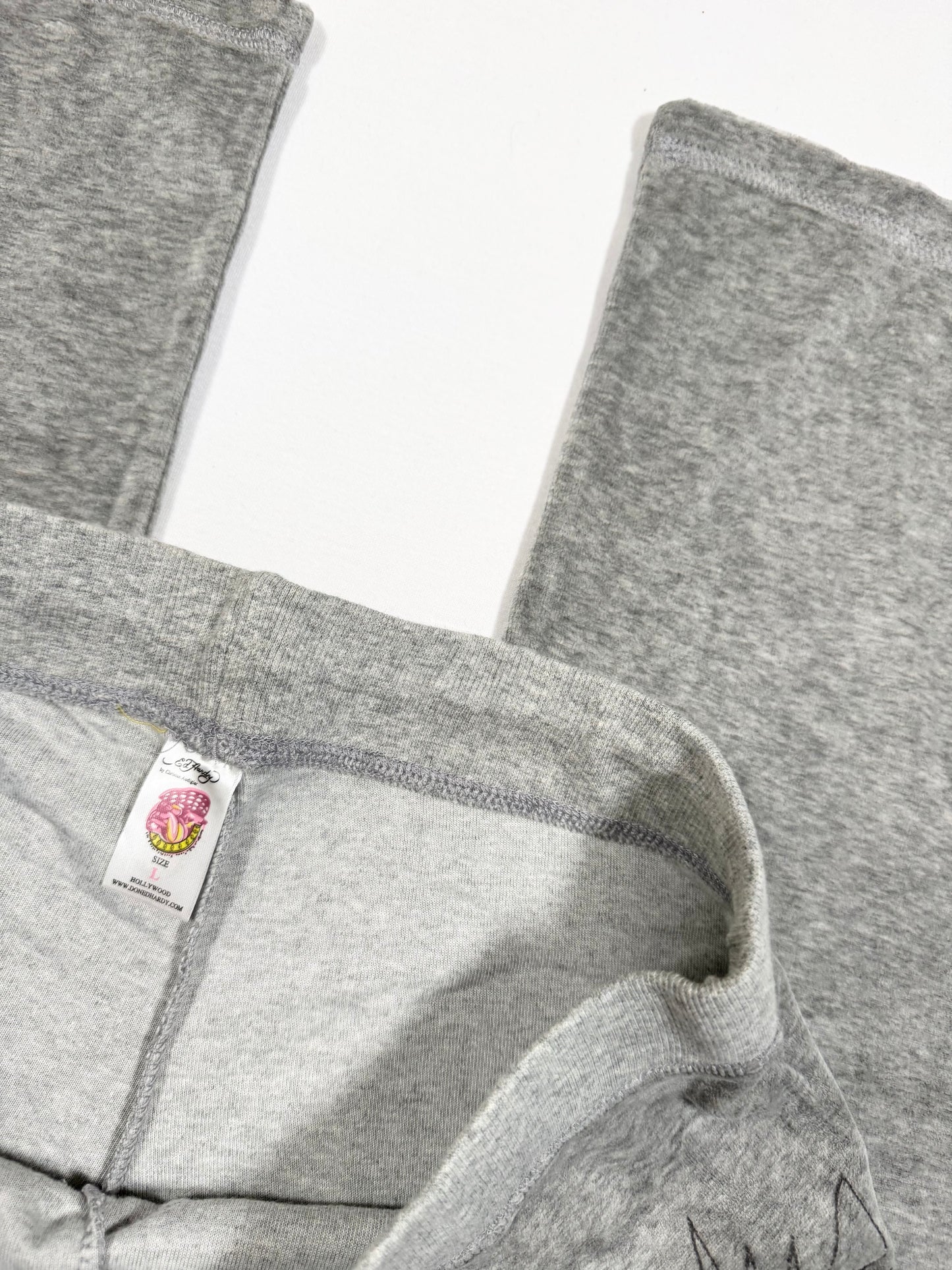 Ed Hardy Grey Velour Tracksuit ♡ Size M