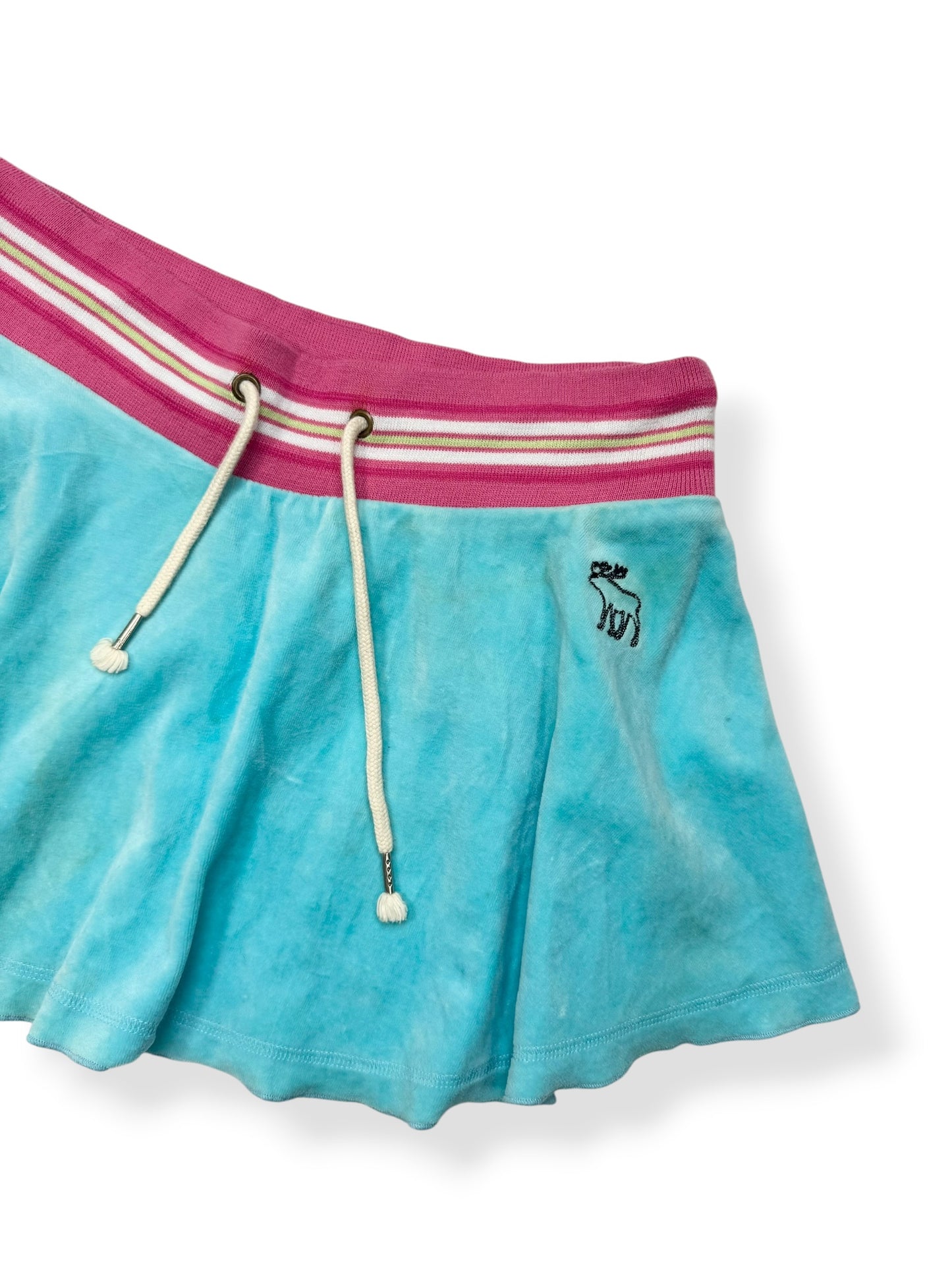 Abercrombie Blue & Pink Velour Mini Skirt ♡ M