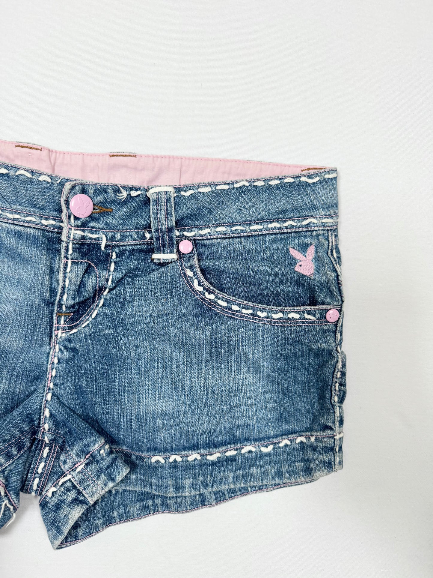 Playboy Denim Mini Shorts